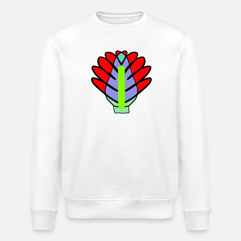 Blume Blumen Lotus Blüte - Stanley/Stella Unisex Bio-Sweatshirt ROLLER - Weiß