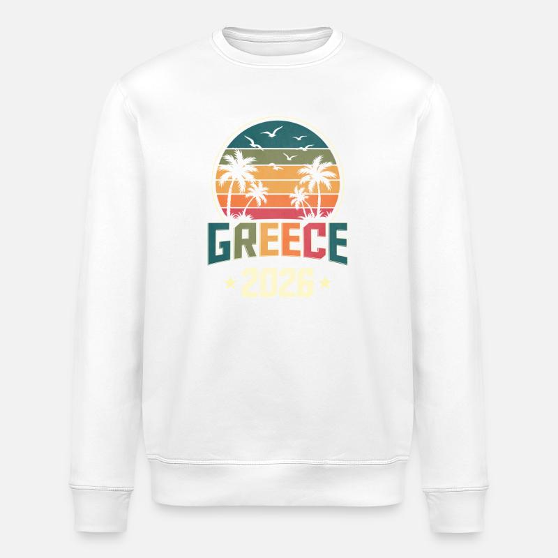 Greece 2026 - Stanley/Stella Unisex Bio-Sweatshirt ROLLER - Weiß