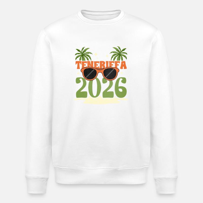 Teneriffa 2026 - Stanley/Stella Unisex Bio-Sweatshirt ROLLER - Weiß