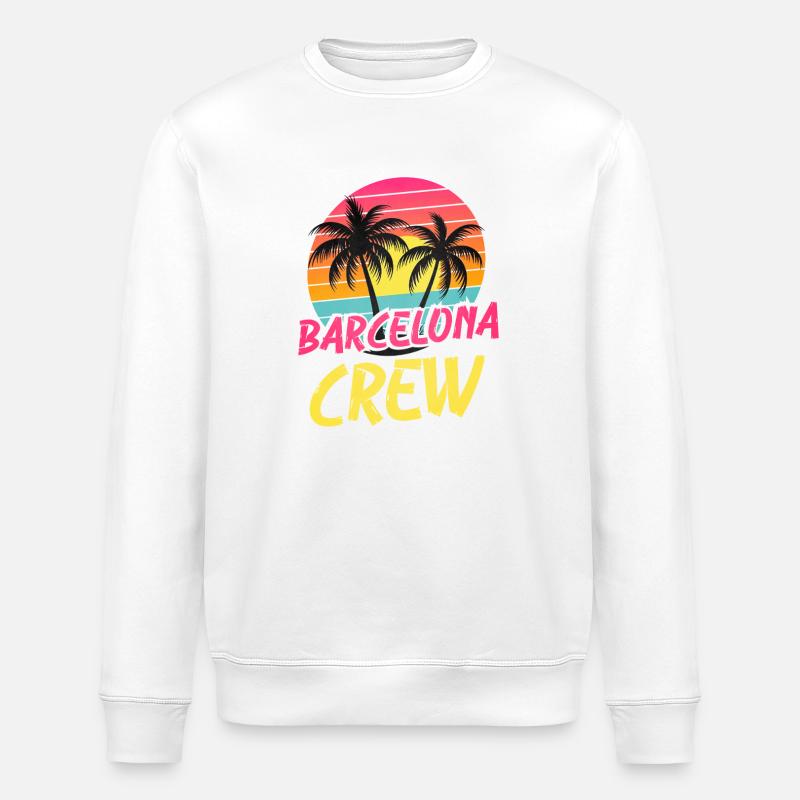 Barcelona Crew - Stanley/Stella Unisex Bio-Sweatshirt ROLLER - Weiß