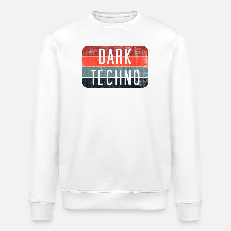 T-shirt Dark Techno Retro Logo - Sweat bio ROLLER Stanley/Stella Unisexe - blanc