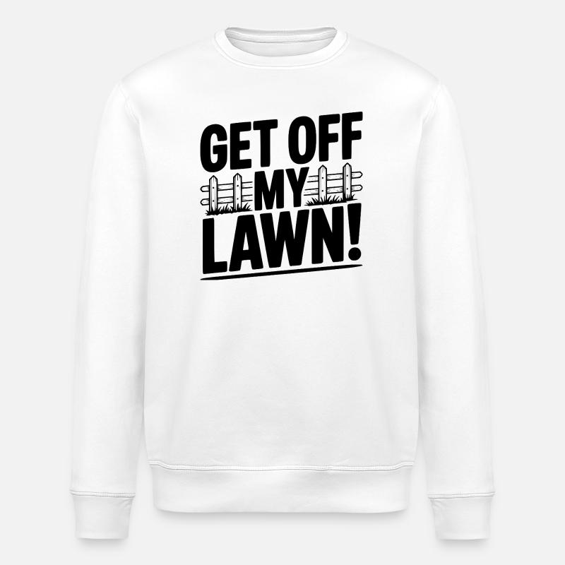 Runter von meinem Rasen! - Stanley/Stella Unisex Bio-Sweatshirt ROLLER - Weiß