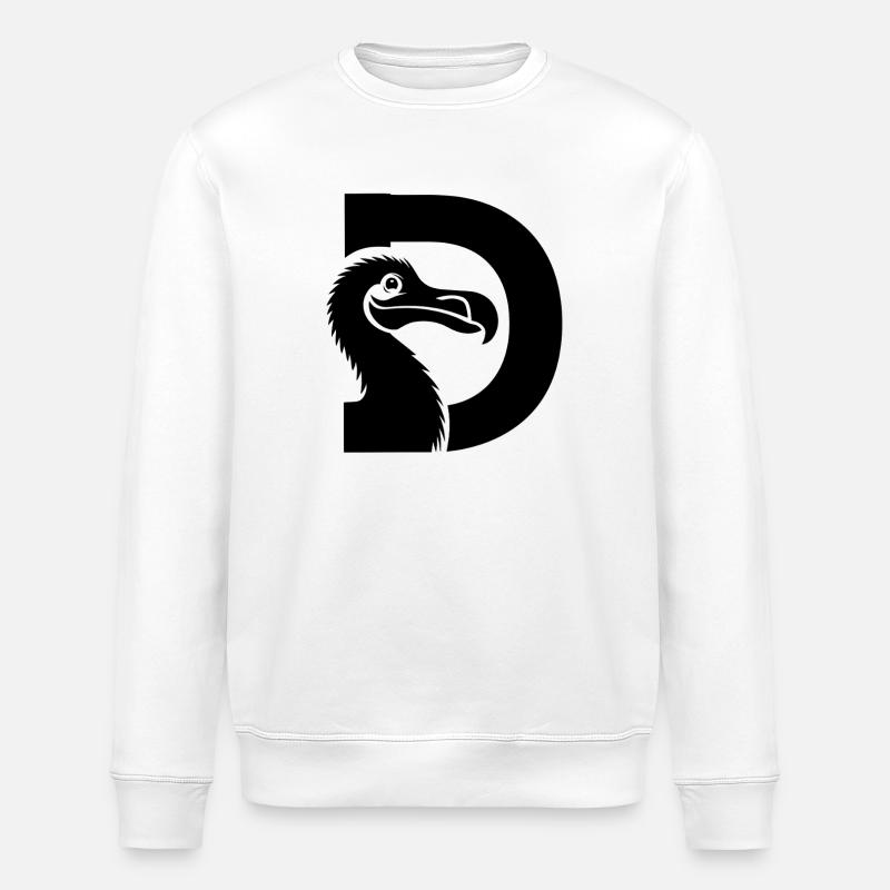  D Dodo Alphabet Tierfreund Lustiger - Stanley/Stella Unisex Bio-Sweatshirt ROLLER - Weiß