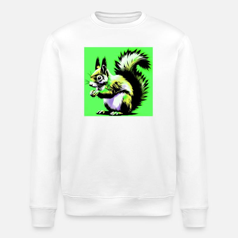 Eichhörnchen - Stanley/Stella Unisex Bio-Sweatshirt ROLLER - Weiß