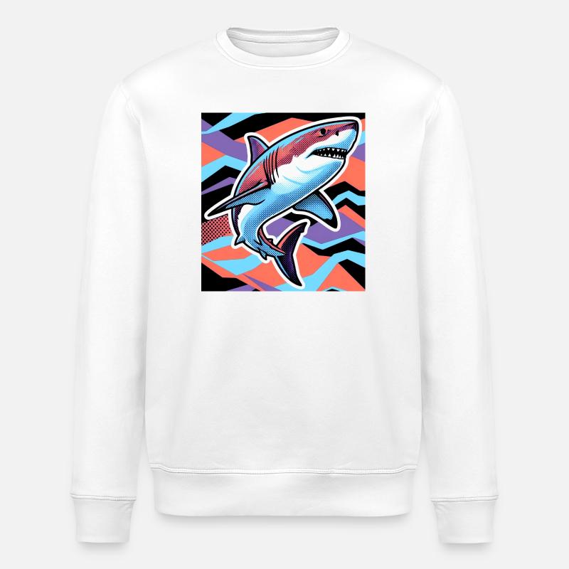 Requin - Sweat bio ROLLER Stanley/Stella Unisexe - blanc