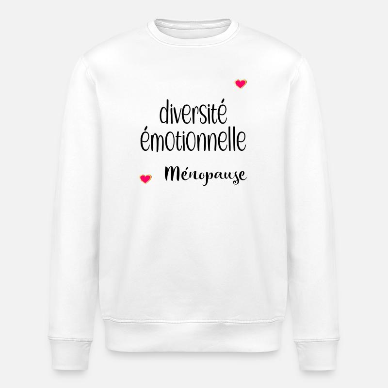 Ménopause Émotions - Sweat bio ROLLER Stanley/Stella Unisexe - blanc