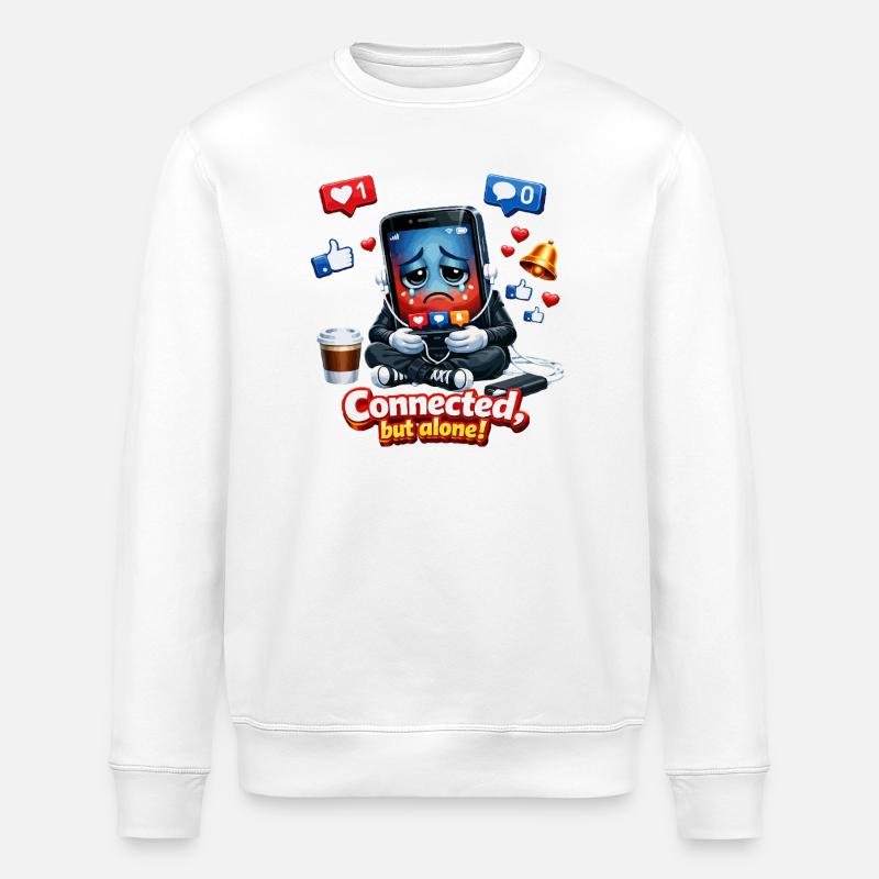 Connectés mais seuls - Sweat bio ROLLER Stanley/Stella Unisexe - blanc