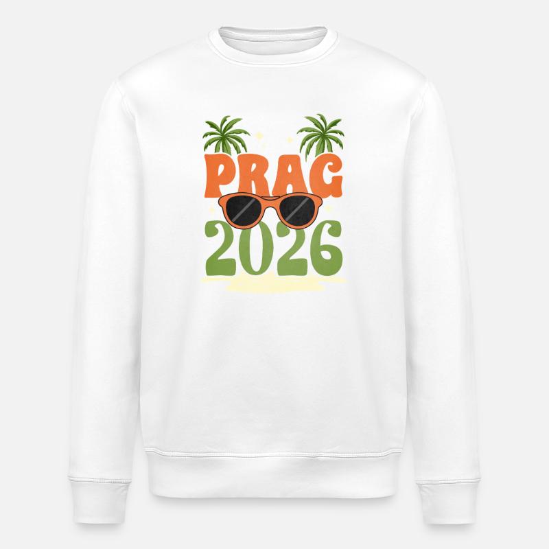 Prague 2026 - Sweat bio ROLLER Stanley/Stella Unisexe - blanc