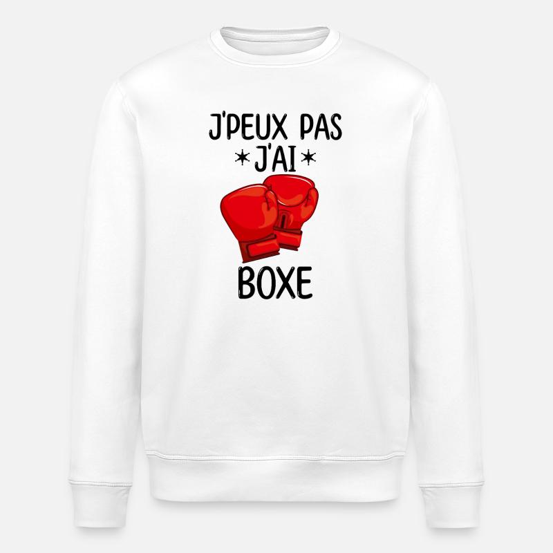 Je peux pas j'ai boxe - Sweat bio ROLLER Stanley/Stella Unisexe - blanc