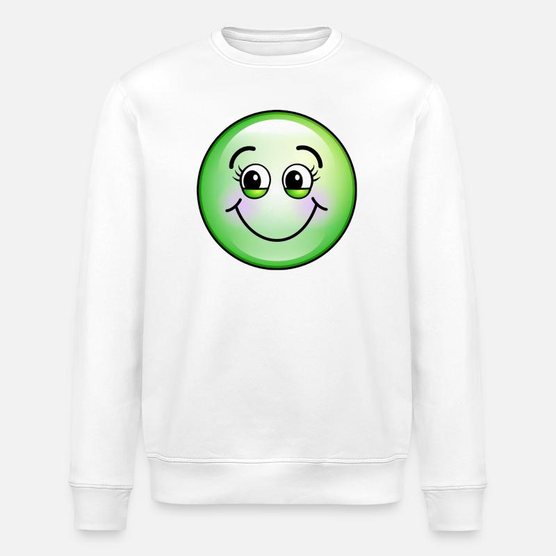Niedliche grüne Blase - Stanley/Stella Unisex Bio-Sweatshirt ROLLER - Weiß