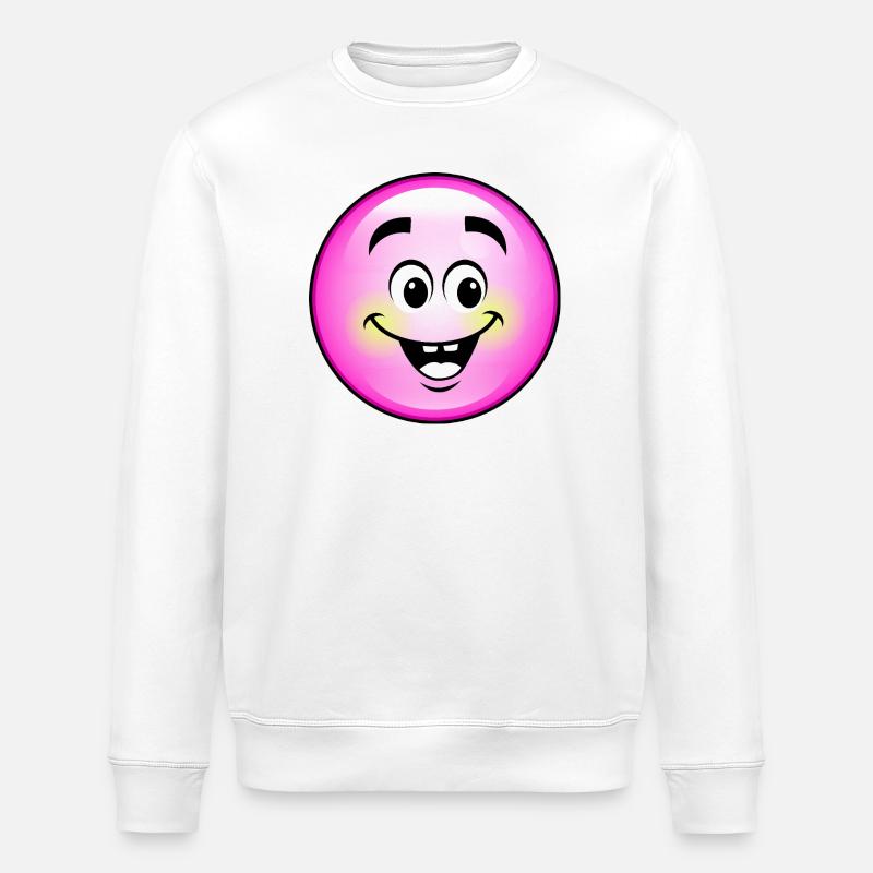 Cute Pink Bubble - Stanley/Stella ROLLER Unisex Organic Sweatshirt - white