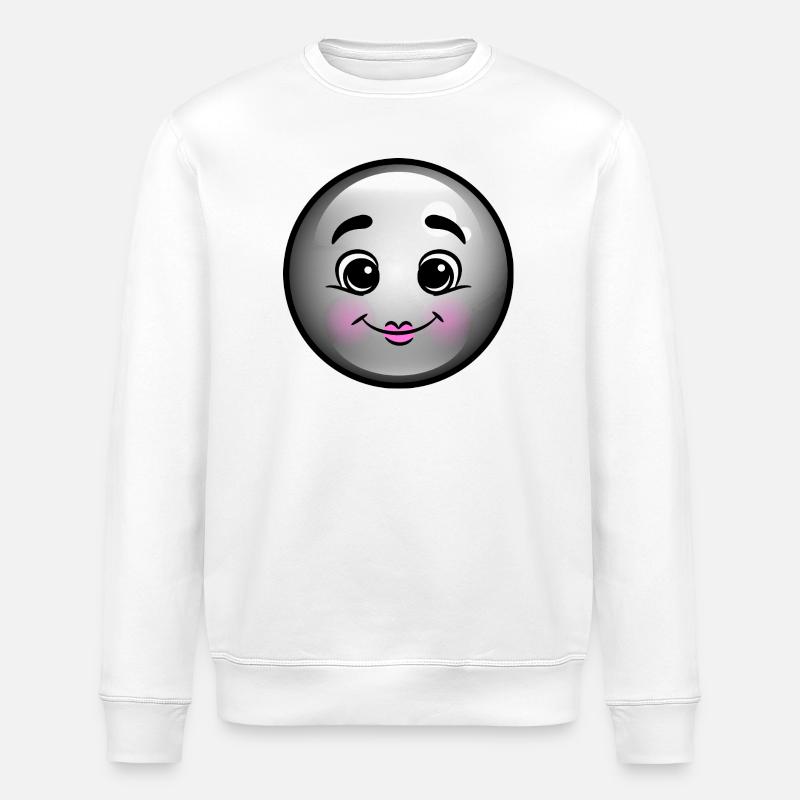 Cute Black Bubble - Stanley/Stella ROLLER Unisex Organic Sweatshirt - white