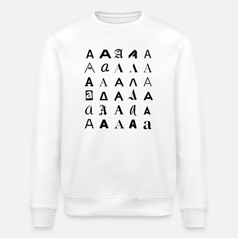 Typografie: Ein Buchstabenvariationsdesign. - Stanley/Stella Unisex Bio-Sweatshirt ROLLER - Weiß