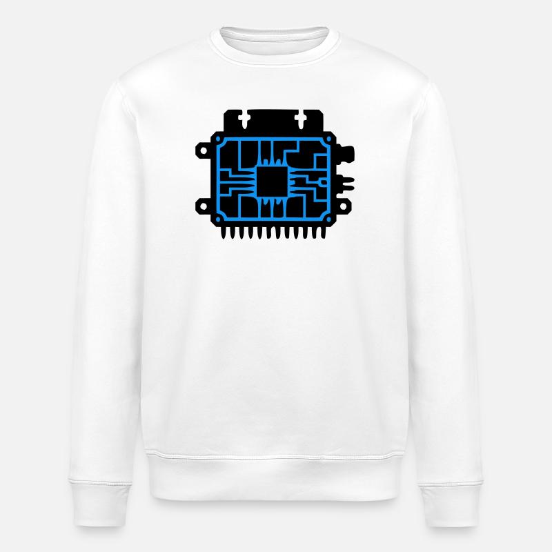 Microchip PCB IT Logo - Stanley/Stella ROLLER Unisex Organic Sweatshirt - white