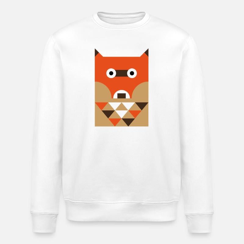 Fox - Stanley/Stella ROLLER Unisex Organic Sweatshirt - white