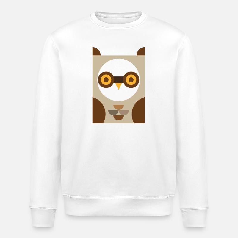 Eule - Stanley/Stella Unisex Bio-Sweatshirt ROLLER - Weiß