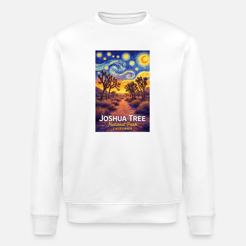 Park Narodowy Joshua Tree, Kalifornia - Ekologiczna bluza typu unisex Stanley/Stella ROLLER - biały
