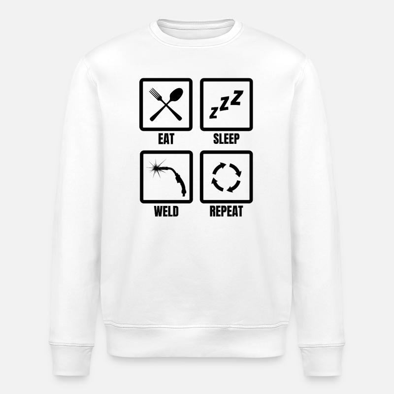 Routine de soudeur - Sweat bio ROLLER Stanley/Stella Unisexe - blanc