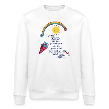 Schulkind  - Stanley/Stella Unisex Bio-Sweatshirt ROLLER - Weiß - Vorne - Nik (191cm)