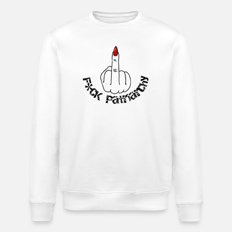 F*CK the Patriarchy - Stanley/Stella ROLLER Unisex Organic Sweatshirt - white
