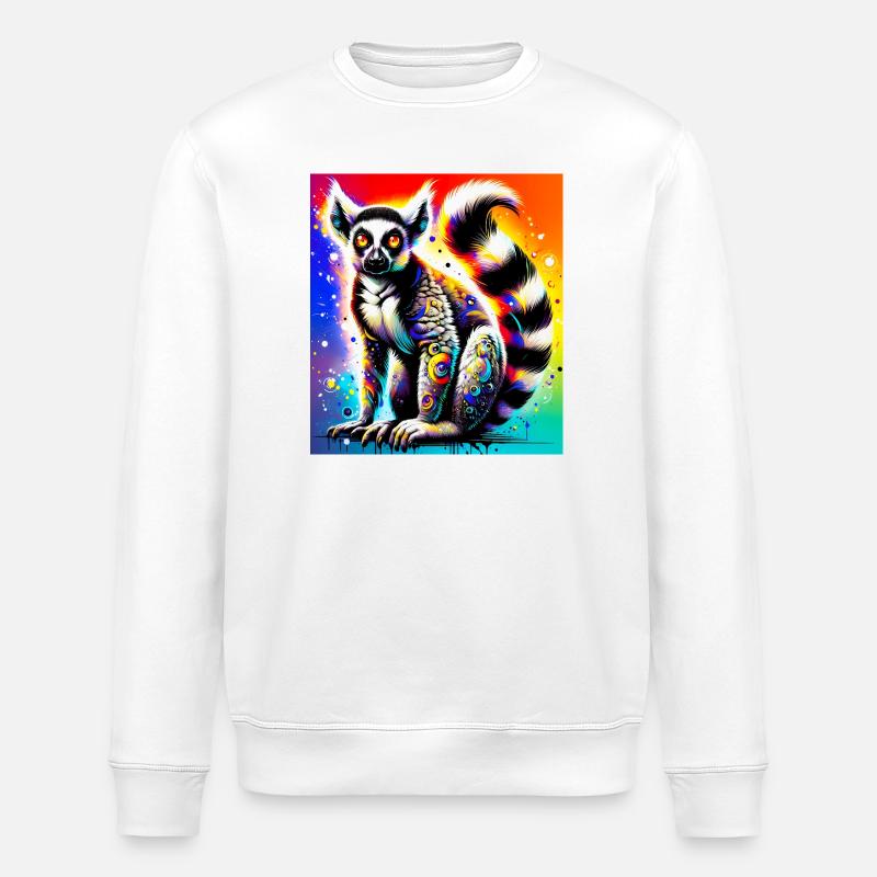 Lémurien - Sweat bio ROLLER Stanley/Stella Unisexe - blanc