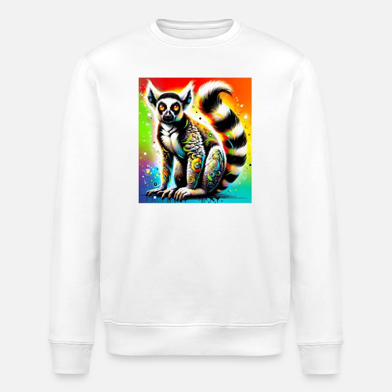 Lemur - Stanley/Stella Unisex Bio-Sweatshirt ROLLER - Weiß