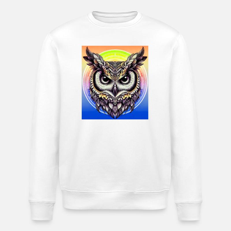 Eule - Stanley/Stella Unisex Bio-Sweatshirt ROLLER - Weiß
