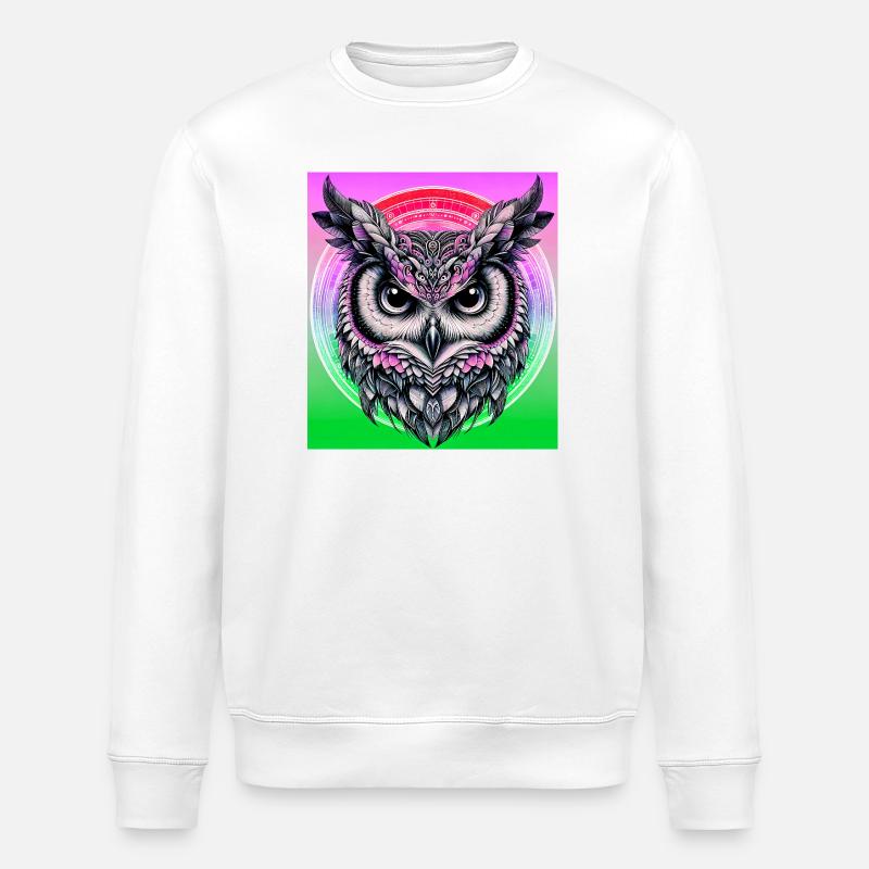 Eule - Stanley/Stella Unisex Bio-Sweatshirt ROLLER - Weiß
