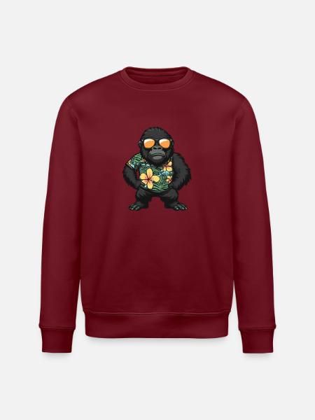 Vacances de Gorille Comic - Sweat bio ROLLER Stanley/Stella Unisexe - blanc