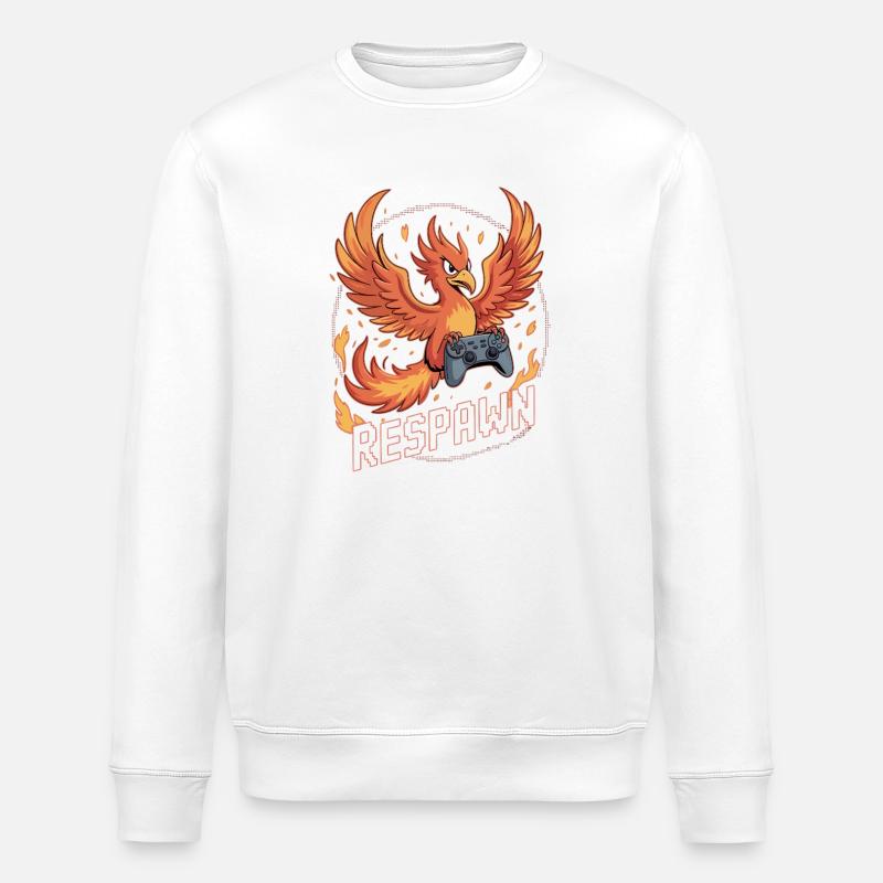Phoenix Controller Respawn - Stanley/Stella ROLLER Unisex Organic Sweatshirt - white