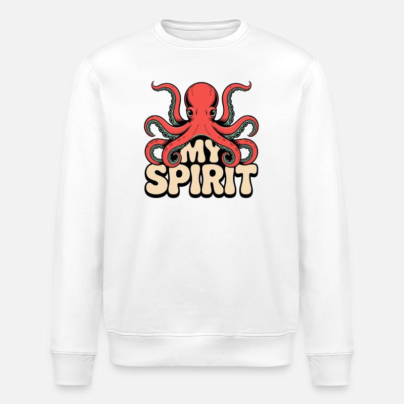 Oktopus Spirit - Stanley/Stella Unisex Bio-Sweatshirt ROLLER - Weiß
