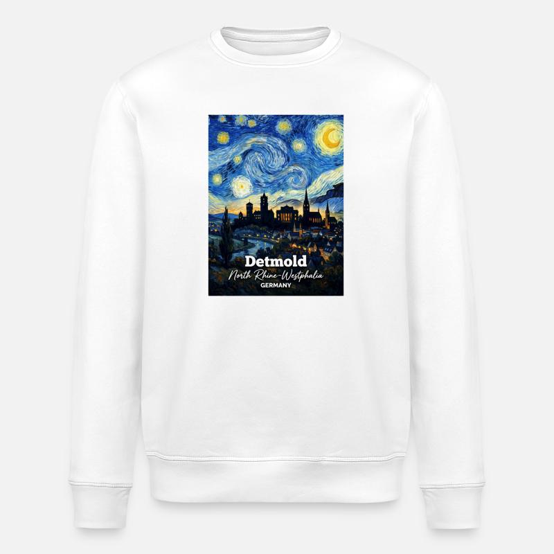 Detmold Germany Sternennacht - Stanley/Stella Unisex Bio-Sweatshirt ROLLER - Weiß