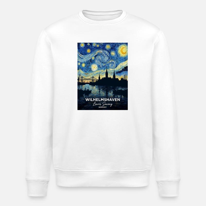 Sternennacht Wilhelmshaven Germany - Stanley/Stella Unisex Bio-Sweatshirt ROLLER - Weiß