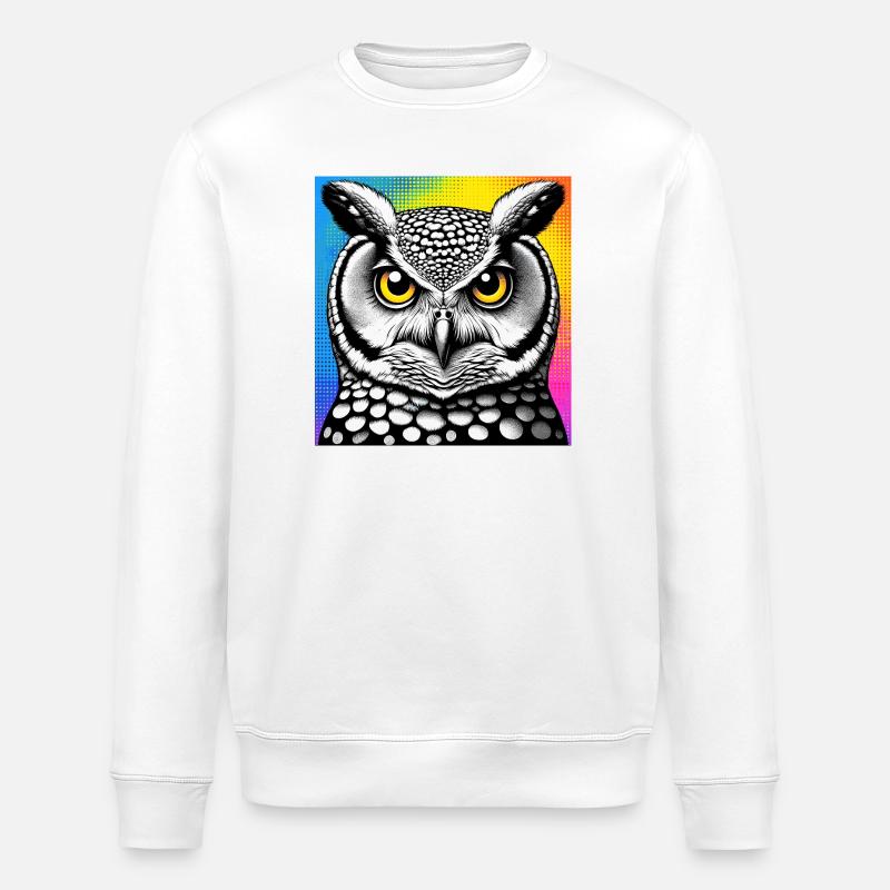 Eule - Stanley/Stella Unisex Bio-Sweatshirt ROLLER - Weiß