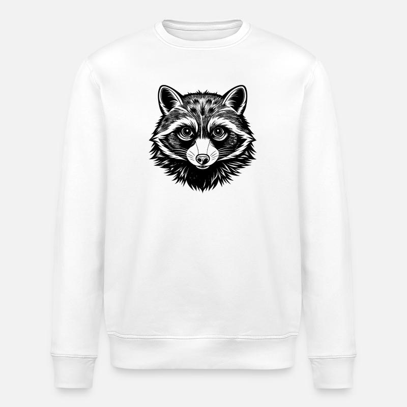 Raton laveur - Sweat bio ROLLER Stanley/Stella Unisexe - blanc