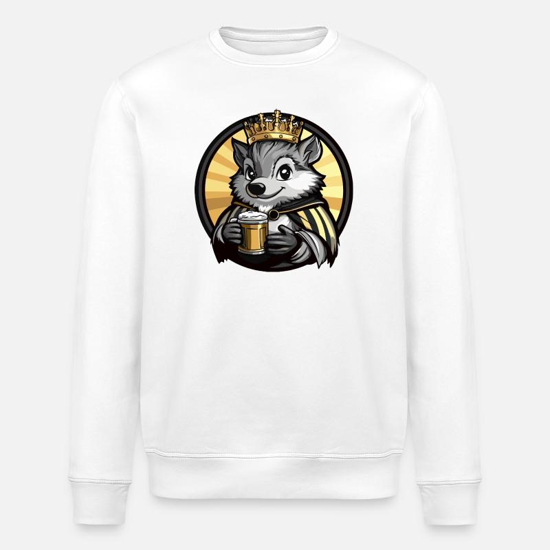 Igel Bier Lustig - Stanley/Stella Unisex Bio-Sweatshirt ROLLER - Weiß