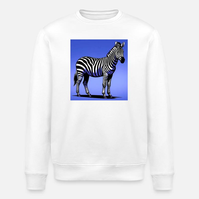 zebra - Stanley/Stella ROLLER Unisex Organic Sweatshirt - white