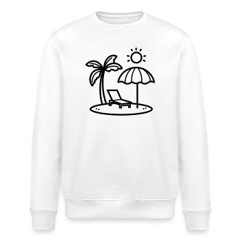 Strand - Stanley/Stella Unisex Bio-Sweatshirt ROLLER - Weiß - Vorne - Nik (191cm)