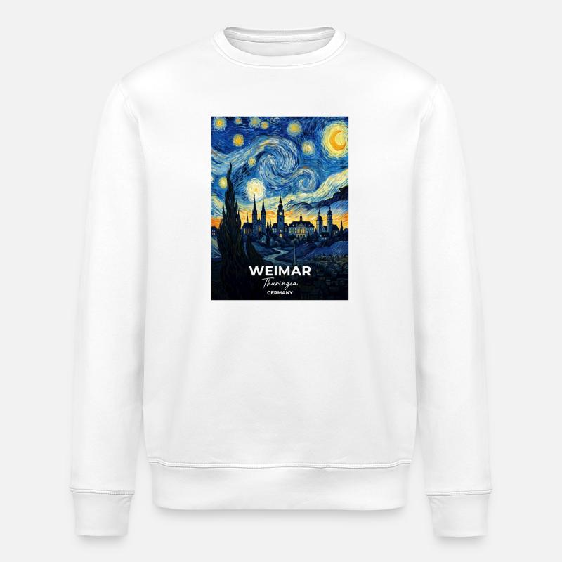 Weimar Germany City View - Stanley/Stella ROLLER Unisex Organic Sweatshirt - white