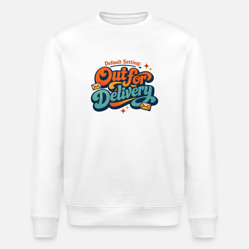 Standard mode delivery | Postman Saying - Stanley/Stella ROLLER Unisex Organic Sweatshirt - white