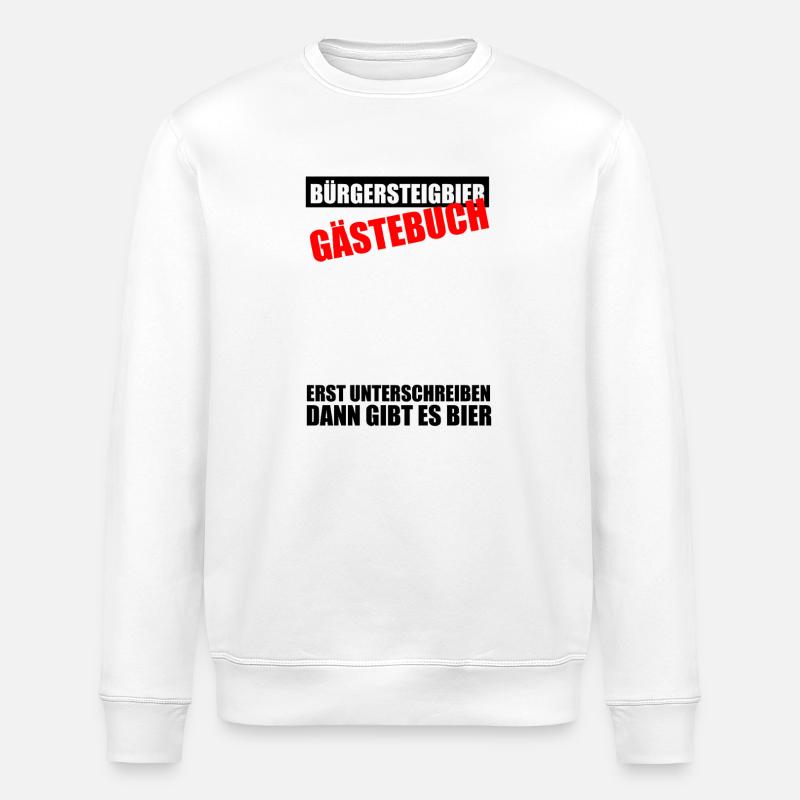 Gästebuch Bürgersteigbier Ortskontrollfahrt OKF - Stanley/Stella Unisex Bio-Sweatshirt ROLLER - Weiß