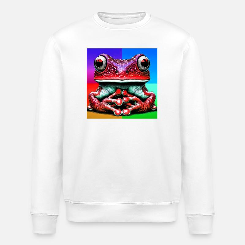 frog - Stanley/Stella ROLLER Unisex Organic Sweatshirt - white