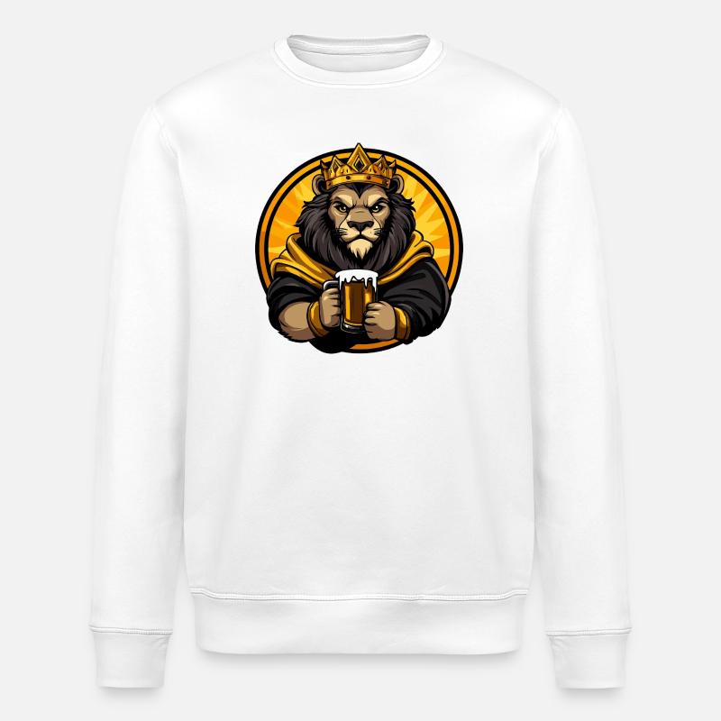 Löwe Bier Lustig - Stanley/Stella Unisex Bio-Sweatshirt ROLLER - Weiß