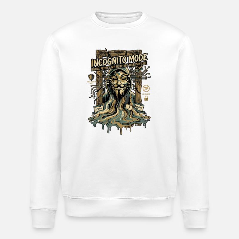 Incognito Mode Cyber - Stanley/Stella Unisex Bio-Sweatshirt ROLLER - Weiß