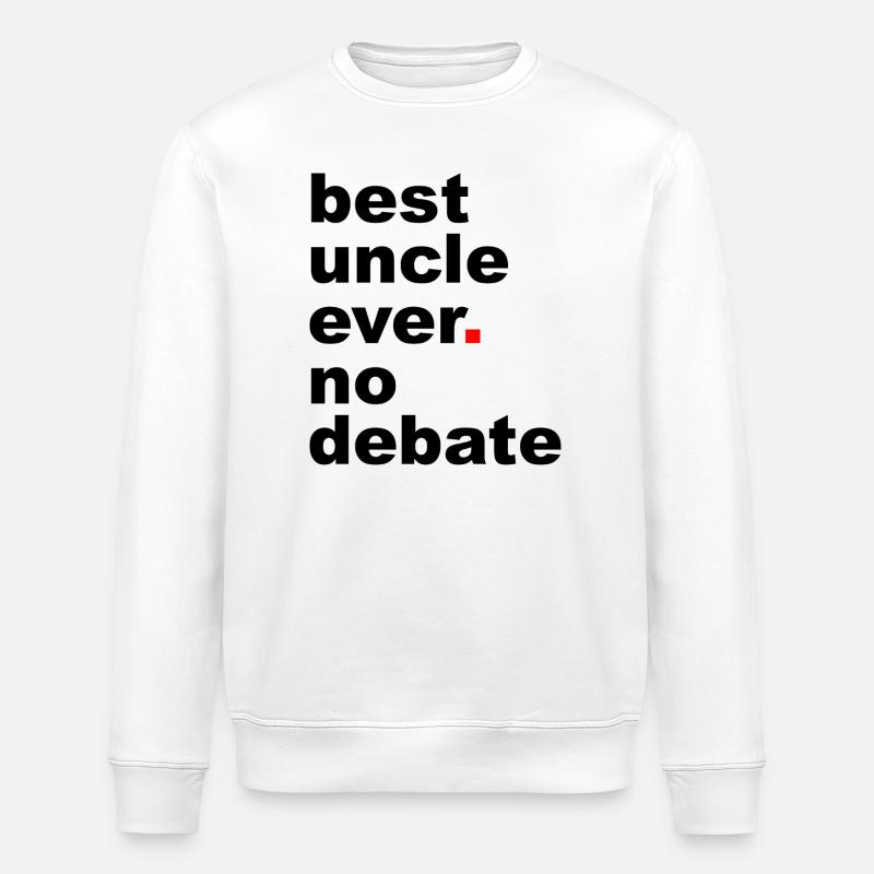 Bester Onkel-Slogan - Stanley/Stella Unisex Bio-Sweatshirt ROLLER - Weiß