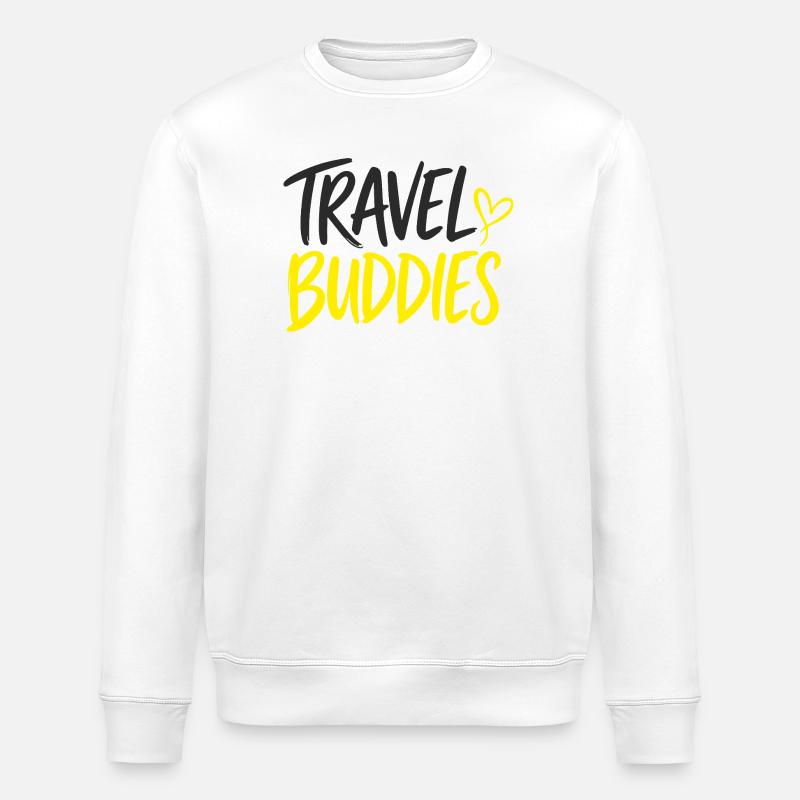 Travel Buddies Reisebegleiter Design - Stanley/Stella Unisex Bio-Sweatshirt ROLLER - Weiß