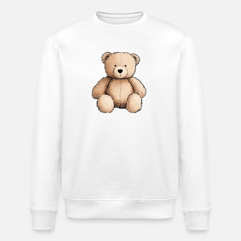 Teddybär, Teddybär, Stofftier - Stanley/Stella Unisex Bio-Sweatshirt ROLLER - Weiß