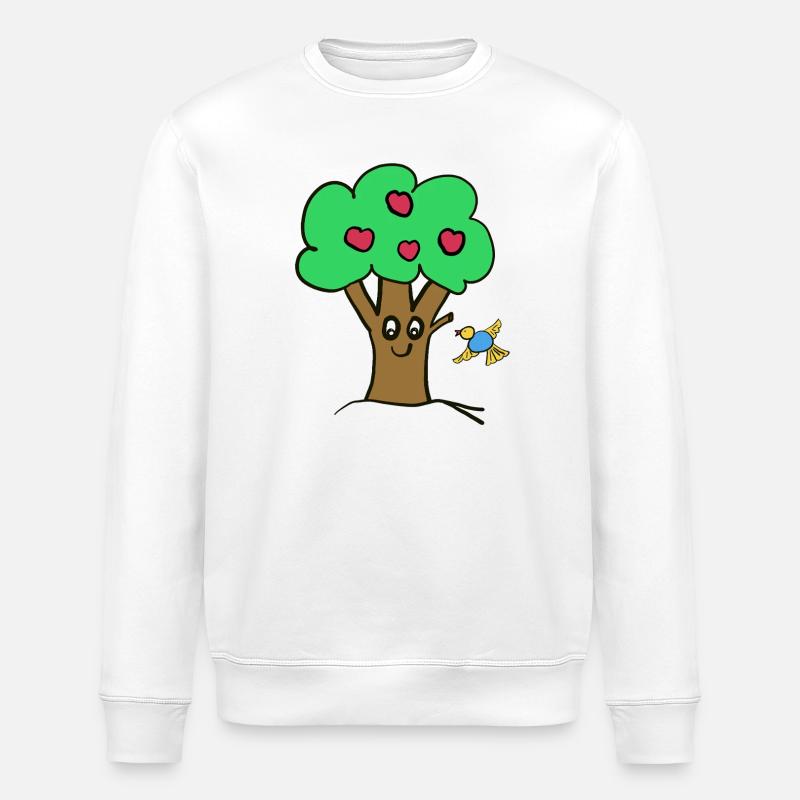 Pommier Arbre Oiseau de la nature - Sweat bio ROLLER Stanley/Stella Unisexe - blanc