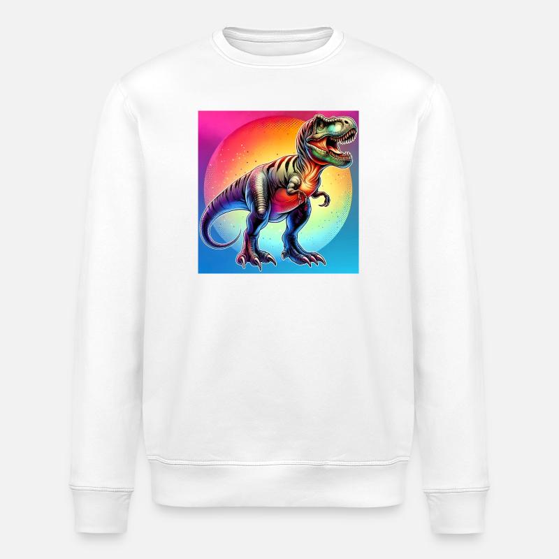 dinosaur - Stanley/Stella ROLLER Unisex Organic Sweatshirt - white
