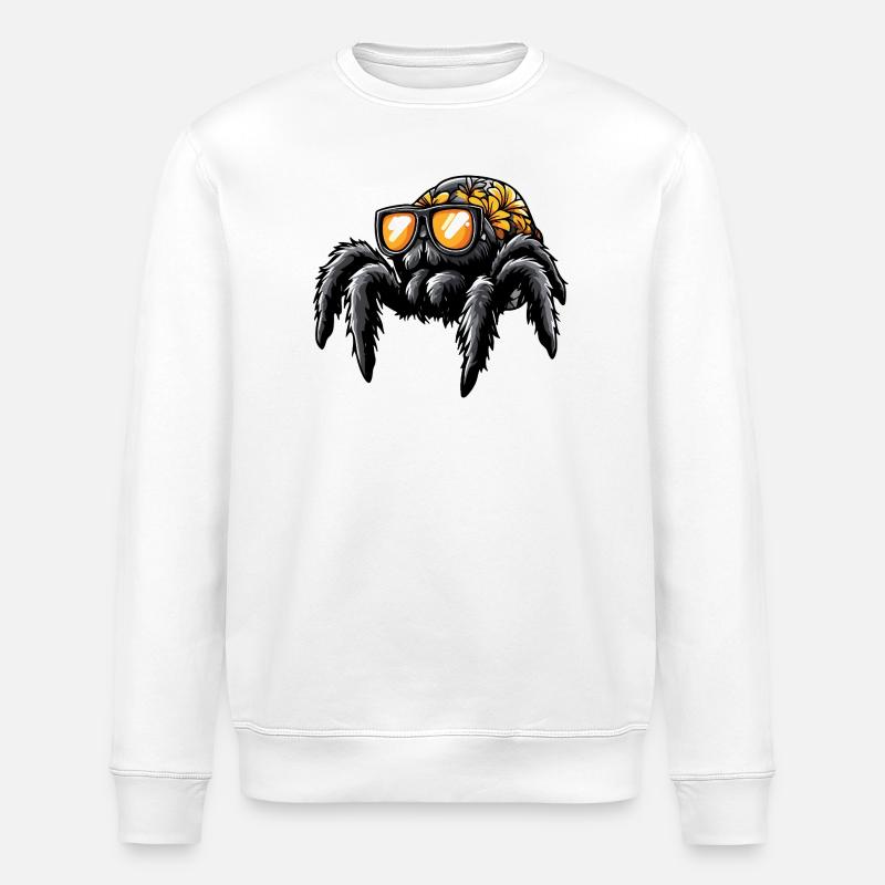 Tarantula Comic Urlaub - Stanley/Stella Unisex Bio-Sweatshirt ROLLER - Weiß